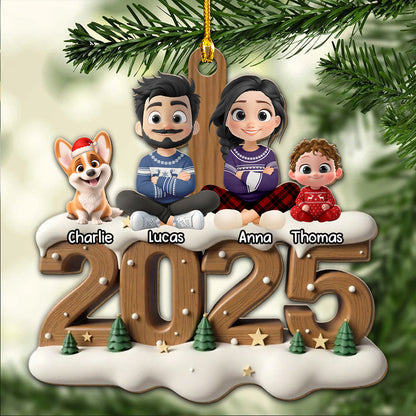 As A Whole Family Now Onwards - Personalized Custom 3D Effect Wood Ornament