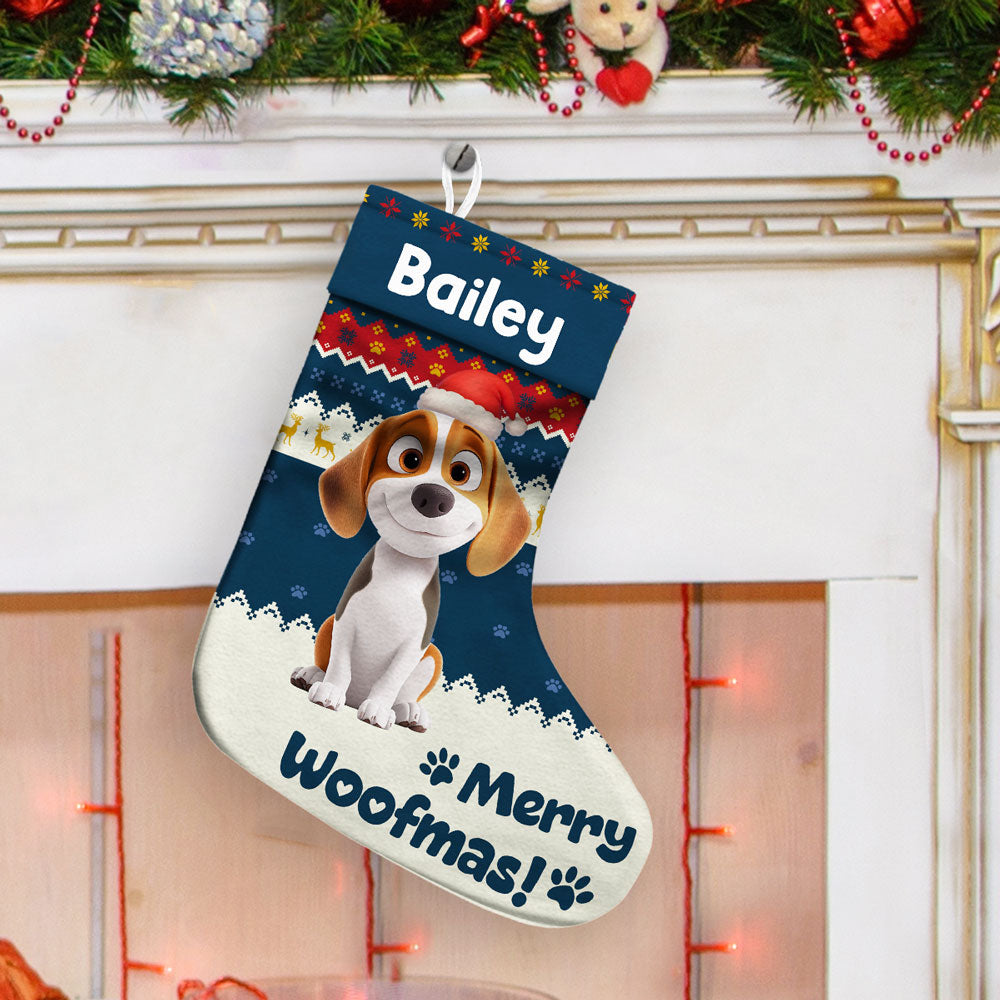Funny Dog Christmas - Personalized Custom Christmas Stocking