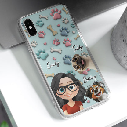 Dog And Human Cartoon - Personalized Custom Phone Case
