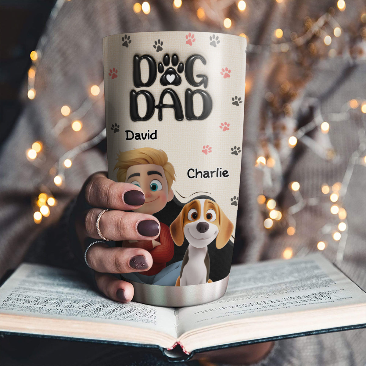 Dad Love You The Most  - Personalized Custom 3D Inflated Effect Tumbler