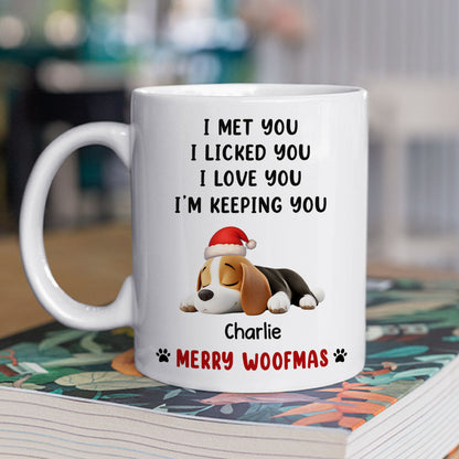 We Licked And Love You Ver Christmas - Personalized Custom Coffee Mug