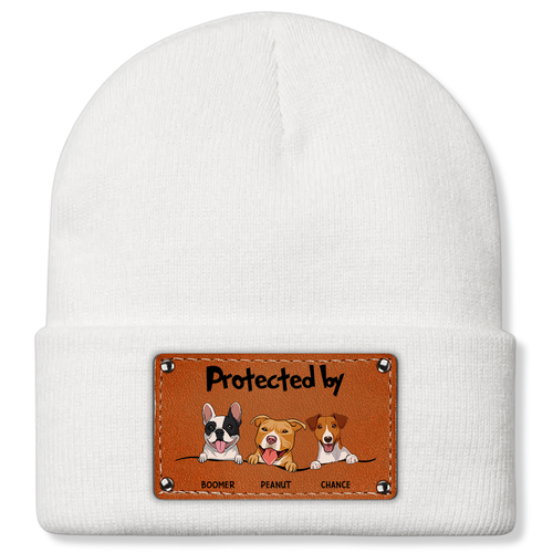 Protected By Dog - Personalized Custom Beanie
