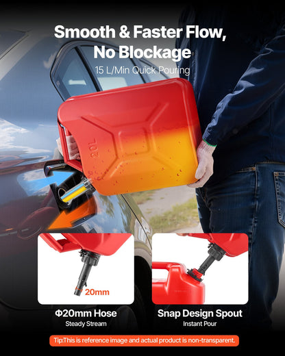 ⛽ Emergency Fuel, Always Ready: 20L Military-Style Steel Jerry Can with Spill-Free Spout! ⛽