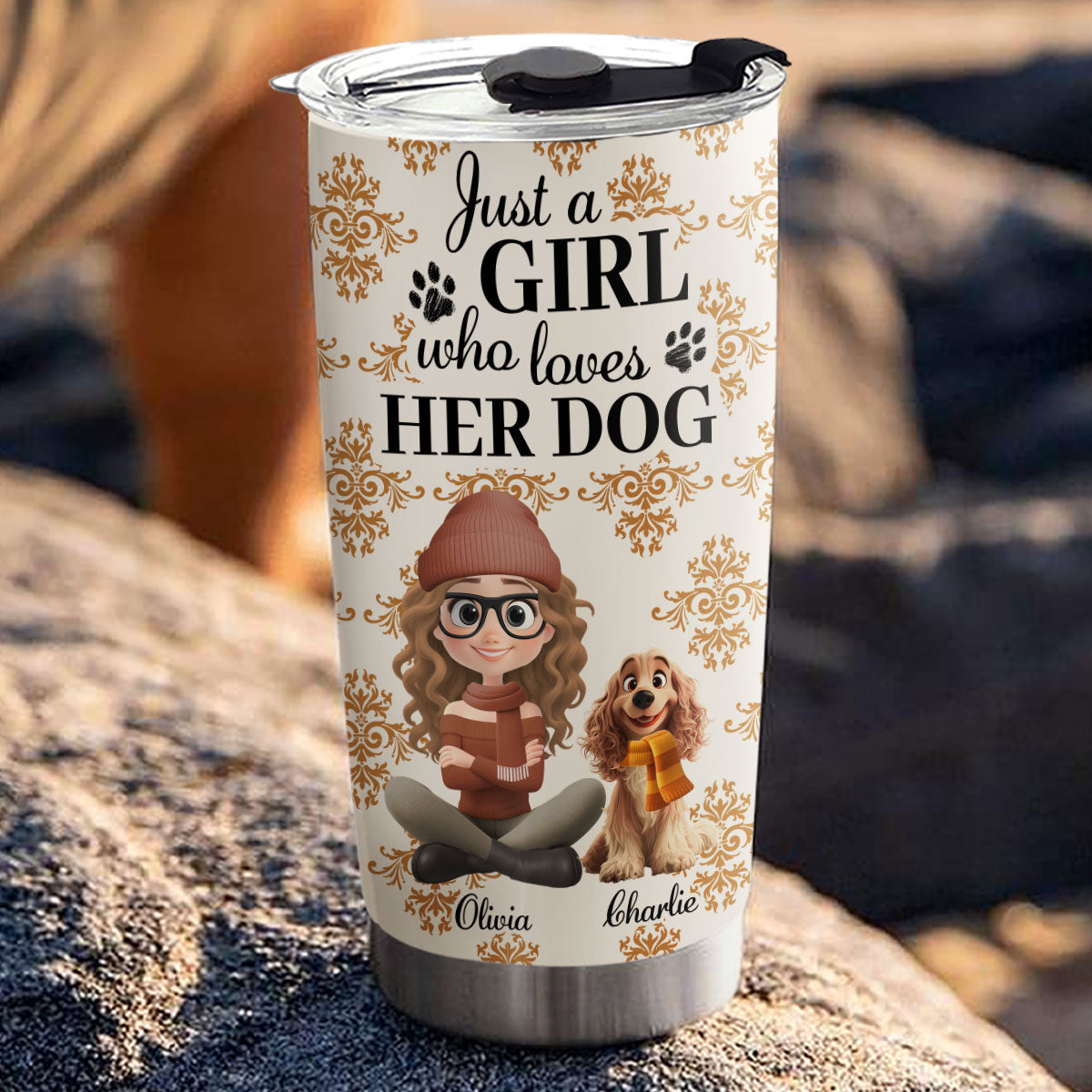 Pumskin Dog Autumn - Personalized Custom Tumbler