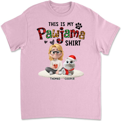 Pawjama Shirt Funny Cartoon Ver Cat - Personalized Custom Unisex T-Shirt