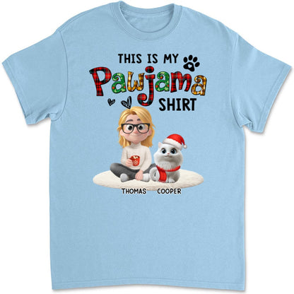 Pawjama Shirt Funny Cartoon Ver Cat - Personalized Custom Unisex T-Shirt