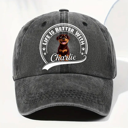 Belongs To - Personalized Custom Vintage Washed Denim Cap