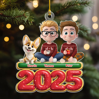 We And Our Dog Version 2 - Personalized Custom Acrylic Ornament
