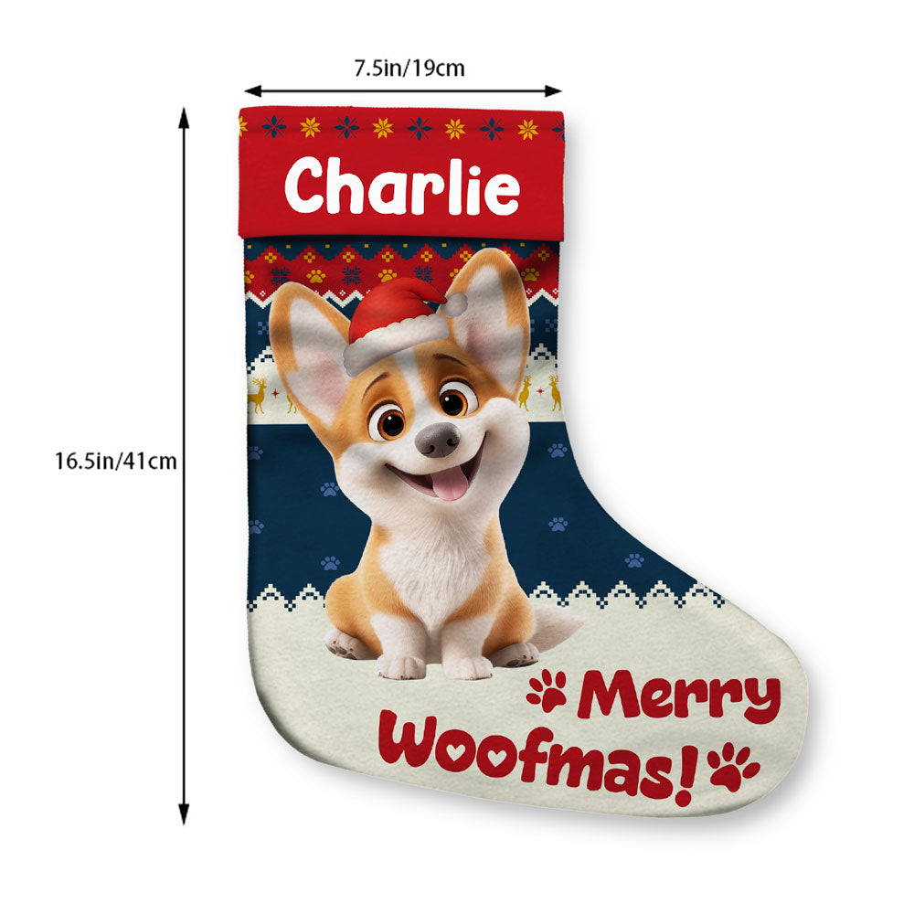 Funny Dog Christmas - Personalized Custom Christmas Stocking