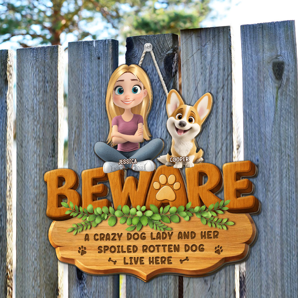 Live Here - Personalized Custom 3D Effect Wood Sign