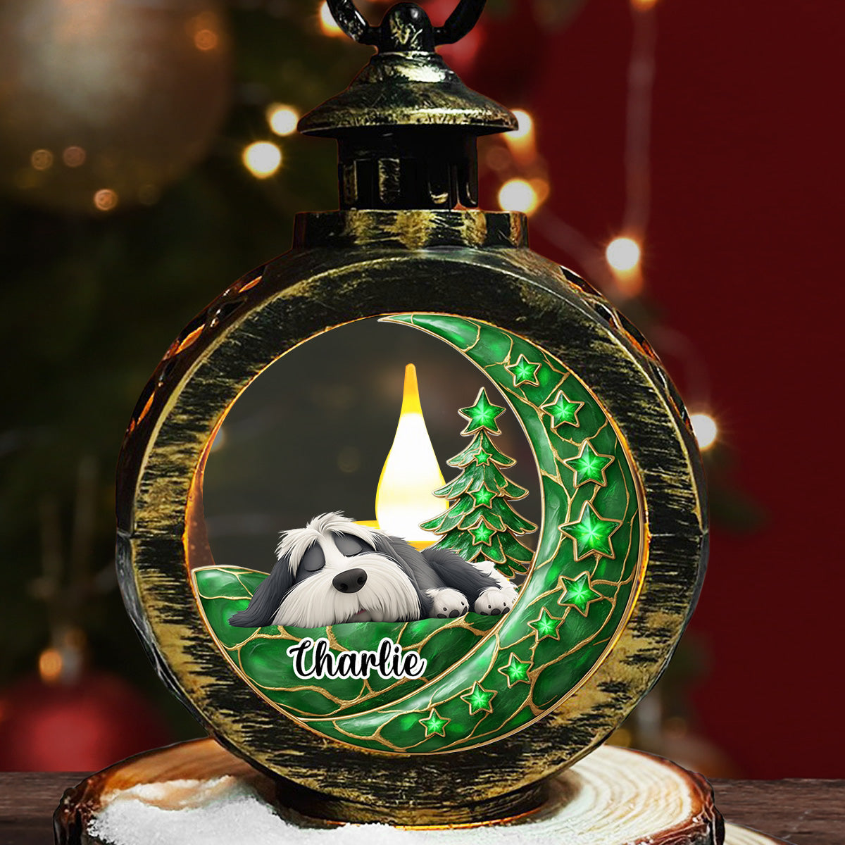 Beside Pearl Of You - Personalized Custom 3D Effect Christmas Lantern