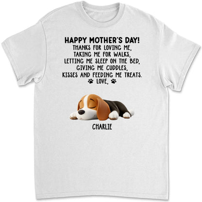 Thanks For Loving Me Mom - Personalized Custom Unisex T-Shirt