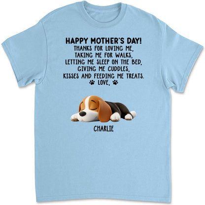 Thanks For Loving Me Mom - Personalized Custom Unisex T-Shirt