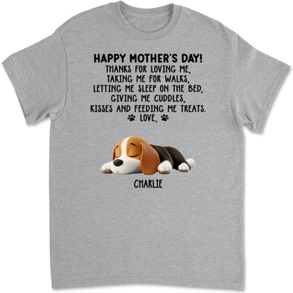 Thanks For Loving Me Mom - Personalized Custom Unisex T-Shirt