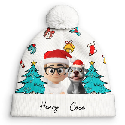 Santa Is Coming To Us - Personalized Custom Bobble Beanie Hat