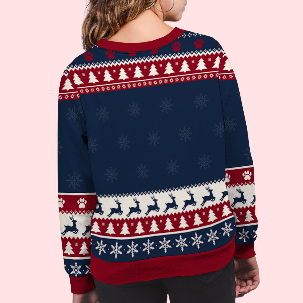 Dog Mom Dad This Pawliday - Personalized Custom All-Over-Print Sweatshirt