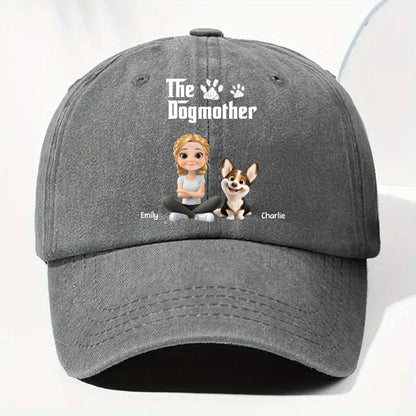 Cool Dog Mother - Personalized Custom Vintage Washed Denim Cap
