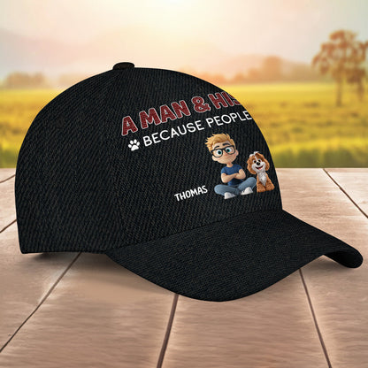A Man And His Dog - Personalized Custom Classic Cap