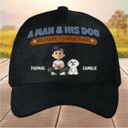 A Man And His Dog - Personalized Custom Classic Cap