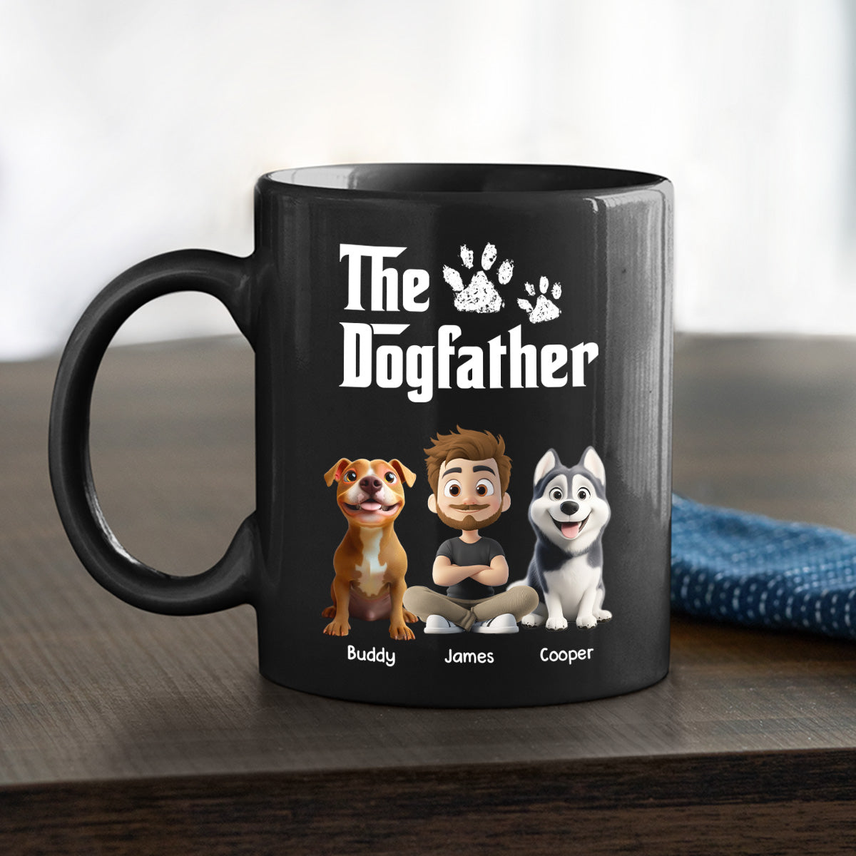 Cool Dog Father - Personalized Custom Coffee Mug
