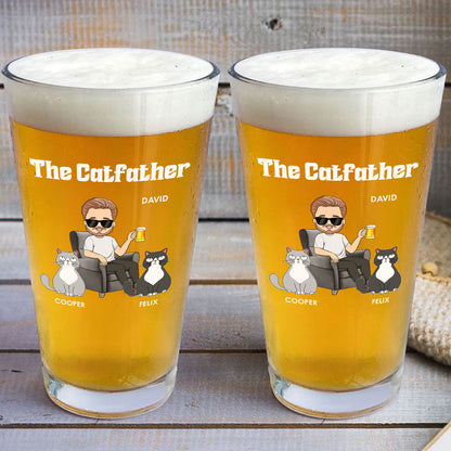 The Catfather - Personalized Custom Beer Glass
