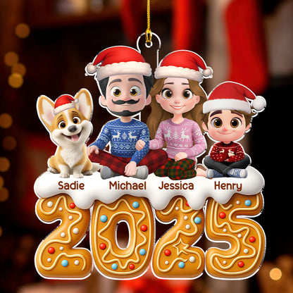 Family Of The Year - Personalized Custom Acrylic Ornament