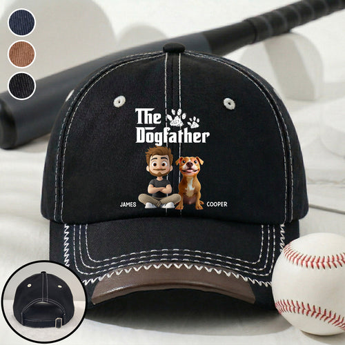 Cool Dog Father - Personalized Custom Vintage Soft Baseball Cap