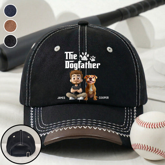 Cool Dog Father - Personalized Custom Vintage Soft Baseball Cap