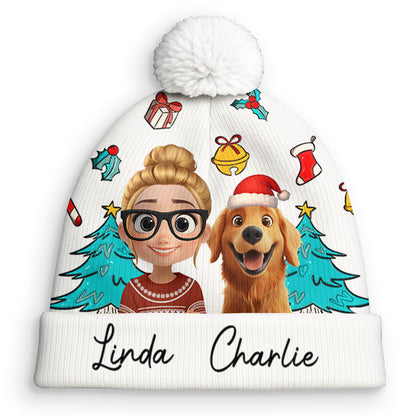 Santa Is Coming To Us - Personalized Custom Bobble Beanie Hat