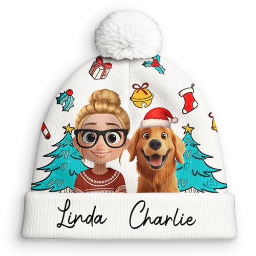 Santa Is Coming To Us - Personalized Custom Bobble Beanie Hat