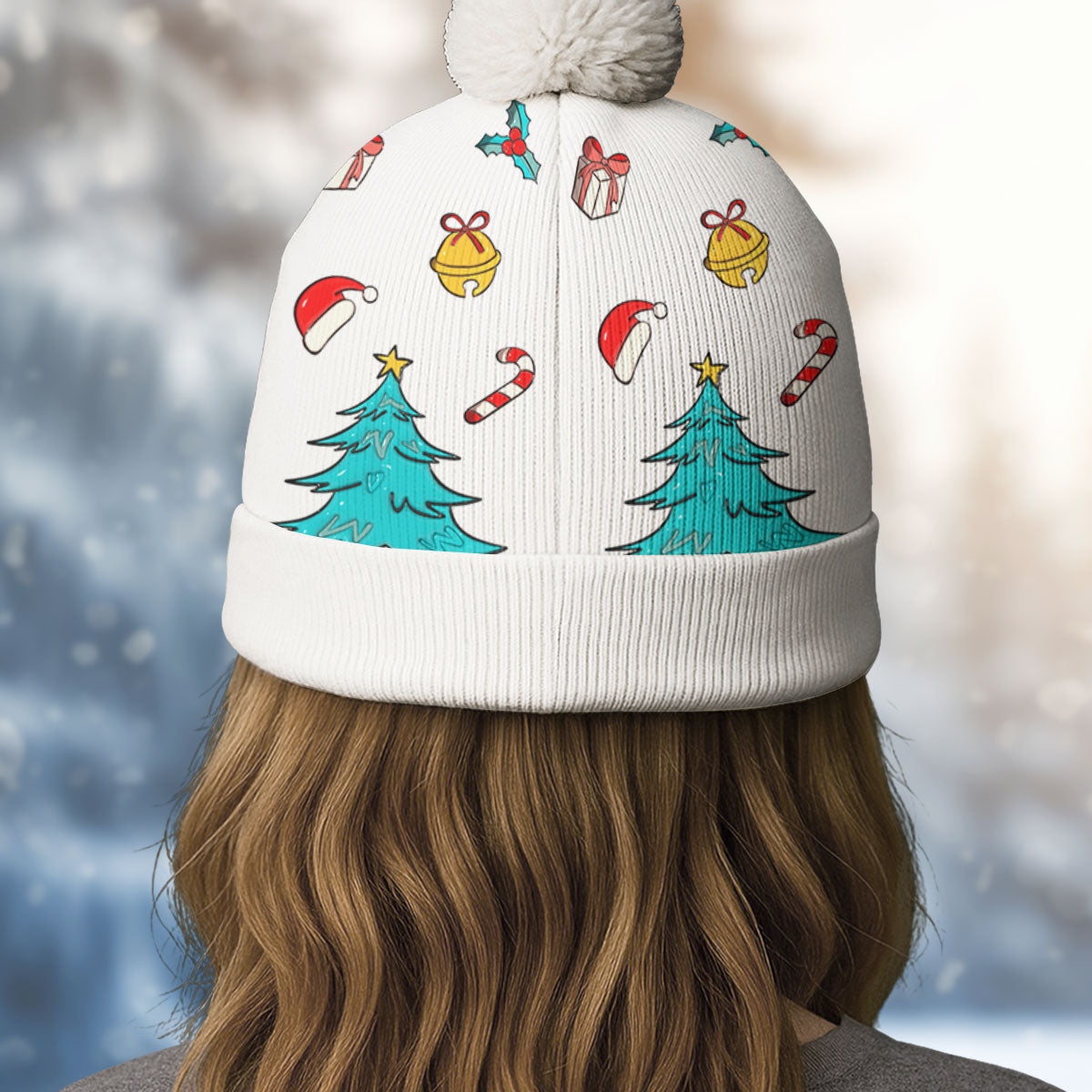 Santa Is Coming To Us - Personalized Custom Bobble Beanie Hat