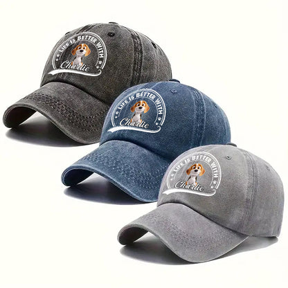 Belongs To - Personalized Custom Vintage Washed Denim Cap