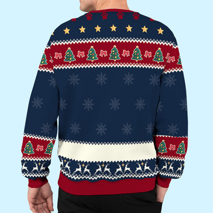 A Man And His Dog Christmas - Personalized Custom All-Over-Print Sweatshirt