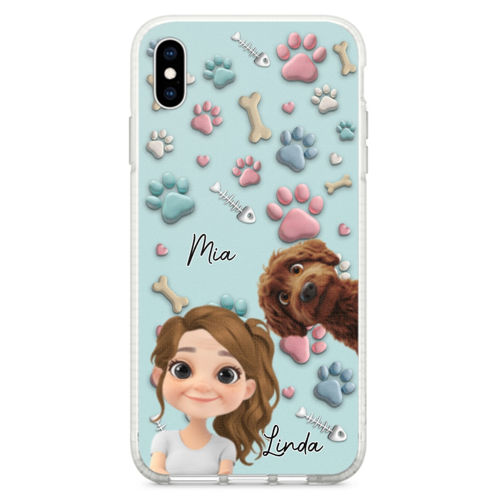 Pet And Human Cartoon - Personalized Custom Phone Case