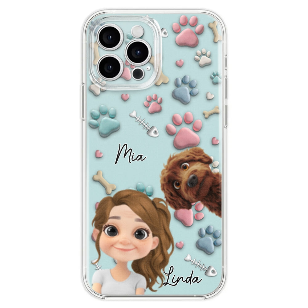 Pet And Human Cartoon - Personalized Custom Phone Case