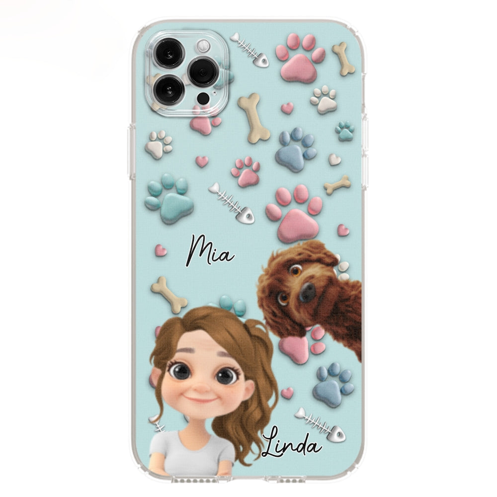 Pet And Human Cartoon - Personalized Custom Phone Case