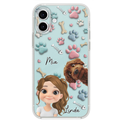 Pet And Human Cartoon - Personalized Custom Phone Case