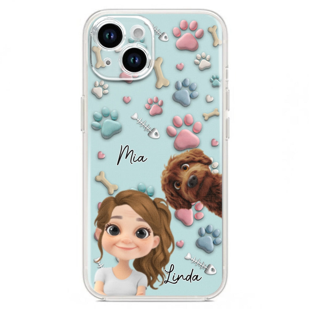 Pet And Human Cartoon - Personalized Custom Phone Case