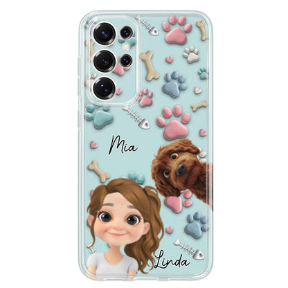 Pet And Human Cartoon - Personalized Custom Phone Case