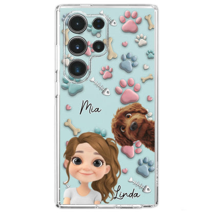Pet And Human Cartoon - Personalized Custom Phone Case
