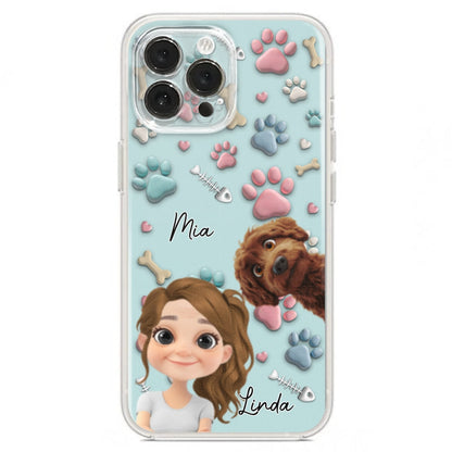 Pet And Human Cartoon - Personalized Custom Phone Case