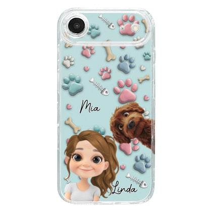 Pet And Human Cartoon - Personalized Custom Phone Case