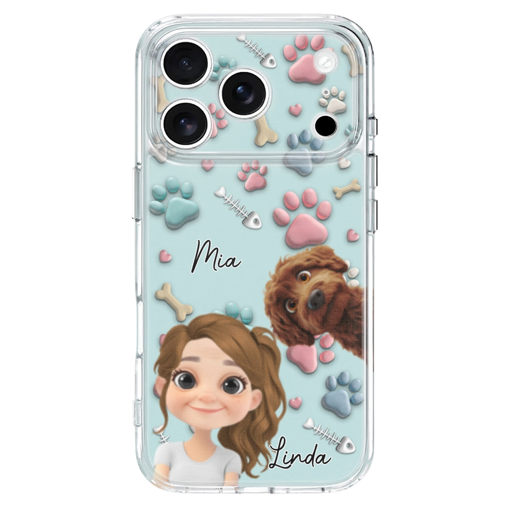 Pet And Human Cartoon - Personalized Custom Phone Case