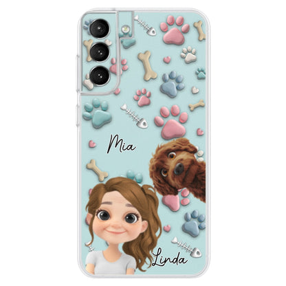 Pet And Human Cartoon - Personalized Custom Phone Case