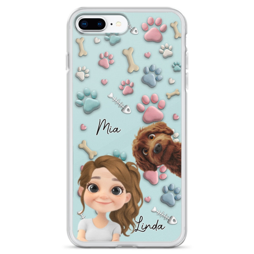 Pet And Human Cartoon - Personalized Custom Phone Case