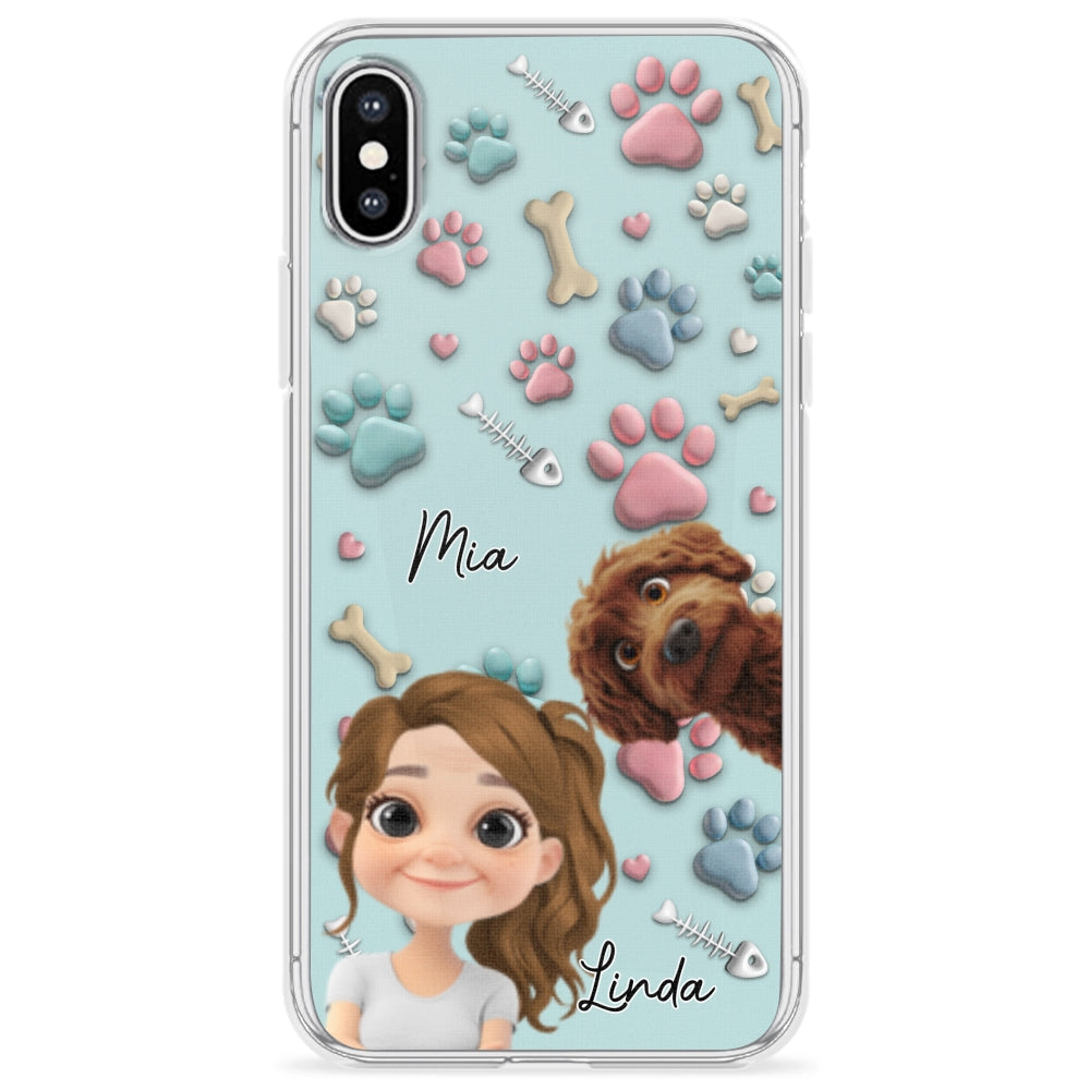 Pet And Human Cartoon - Personalized Custom Phone Case