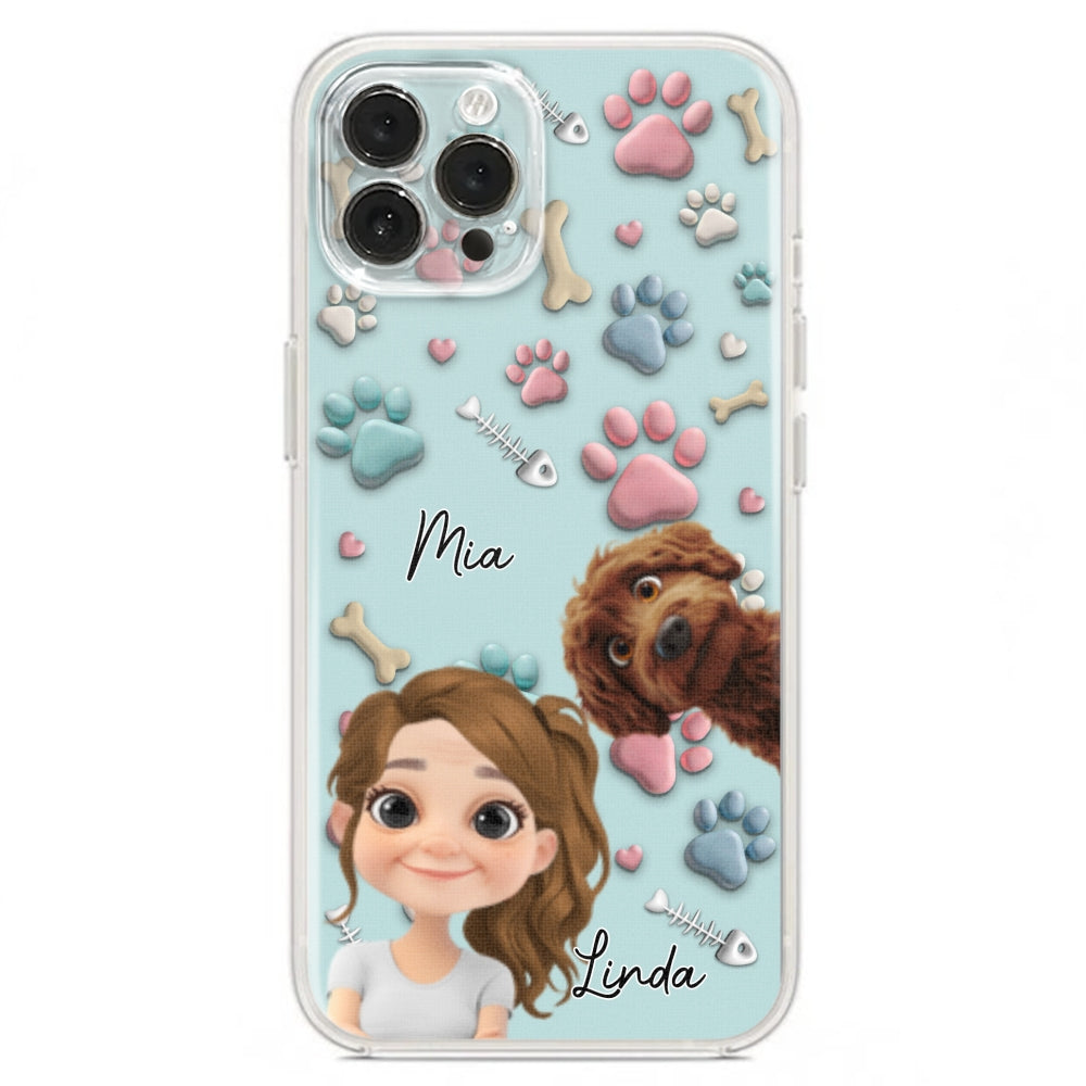 Pet And Human Cartoon - Personalized Custom Phone Case