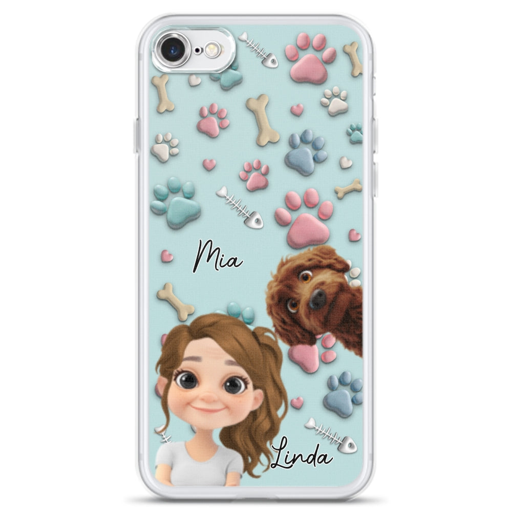 Pet And Human Cartoon - Personalized Custom Phone Case