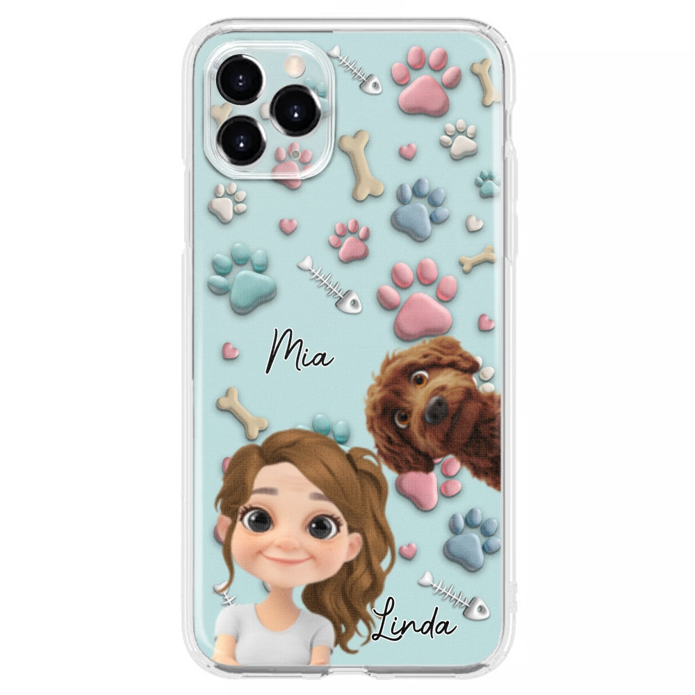 Pet And Human Cartoon - Personalized Custom Phone Case