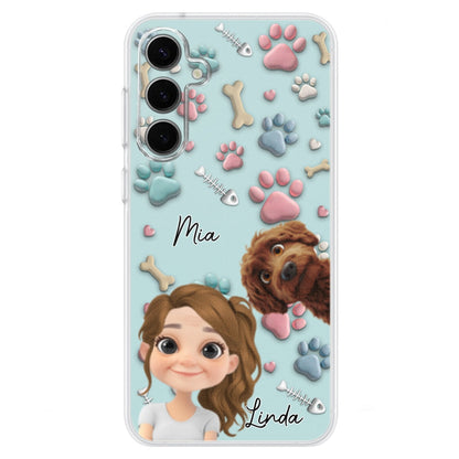 Pet And Human Cartoon - Personalized Custom Phone Case